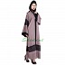 Dual colored burka with lace overlay